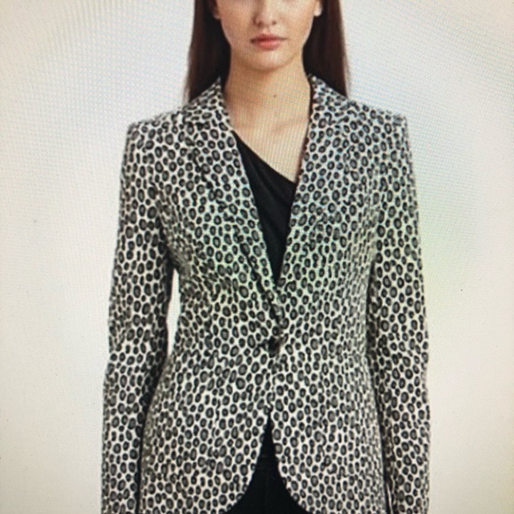 Rachel Zoe RARE snow leopard blazer jacket in EUC, size 8 - Picture 9 of 9